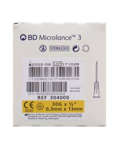 Bd microlance 3 aiguilles 0.30x13mm jaune 100 pce
