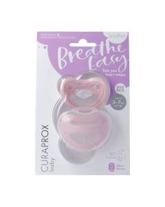 Curaprox baby sucette gr0 pink emball double