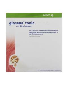 Ginsana (r) capsules molles/tonic avec alcool, liquid oral/tonic à l'arôme de cerise, liquid oral