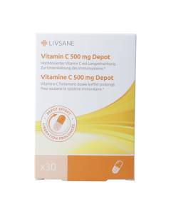 Livsane Vitamin C Depot Kaps 500 mg CH Version