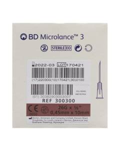 Bd microlance 3 aiguilles 0.45x10mm brun 100 pce
