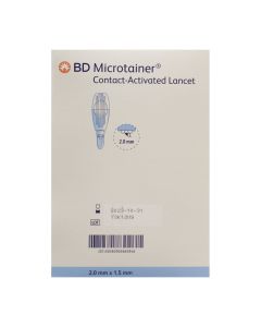 Bd microtainer lancettes cont 1.5x2mm bleu