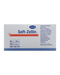 Soft zellin tampons alcool 60x30mm 100 pce
