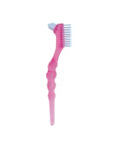 Herba brosse de dentition pour prothèse rose