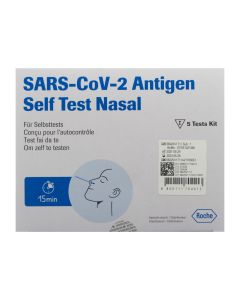 ROCHE SARS CoV-2 AG PST Test Nasal 5 Stk