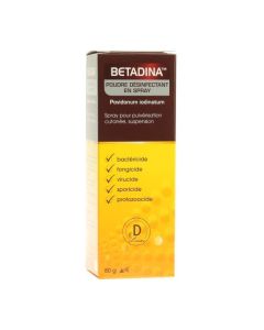 Betadina (tm) poudre désinfectante en spray